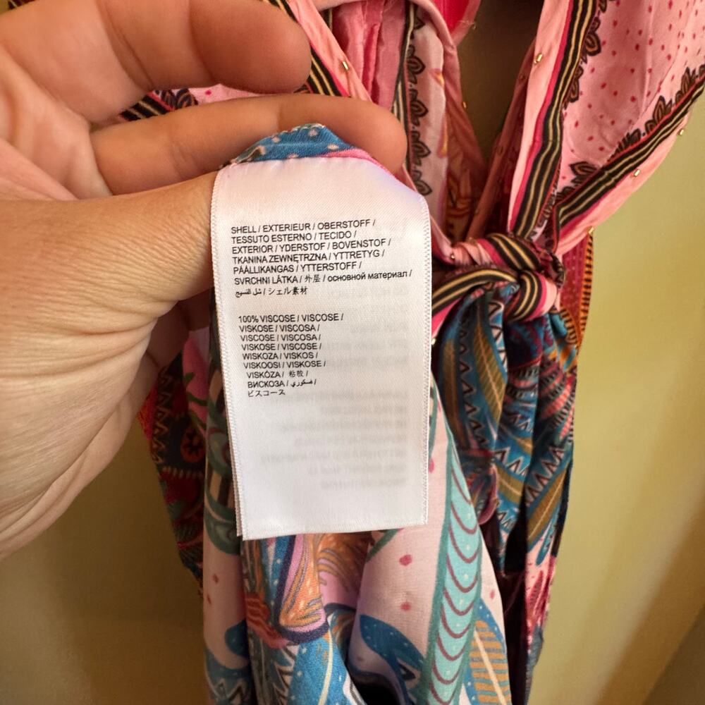 FARM Rio Pink Multi Floral Halter Maxi Dress - Picture 10 of 12